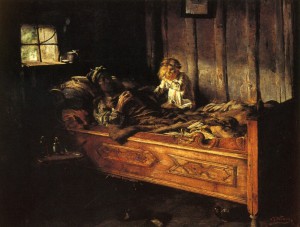 Karl Wibmer, Erlöst (Totenstube), 1888